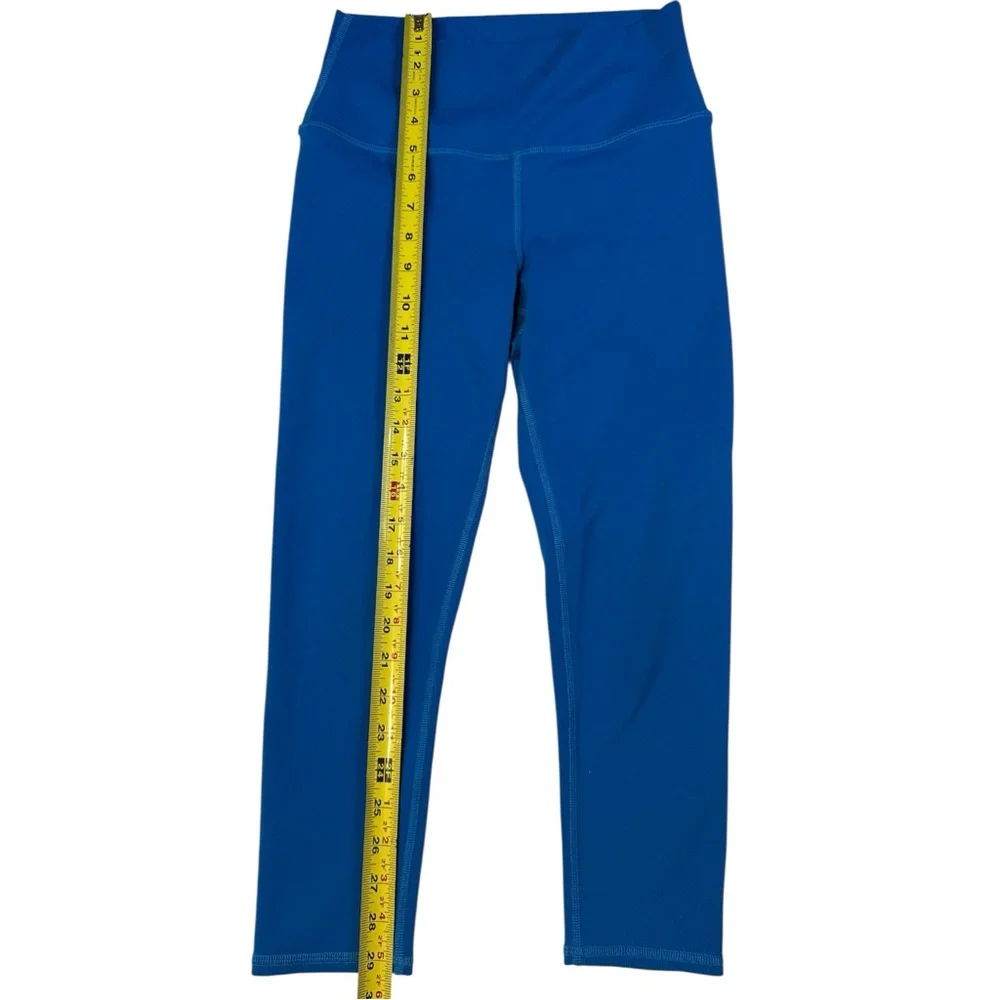 Alo Yoga High Waisted Crop Leggings Blue Womens Small Athletic Athleisure